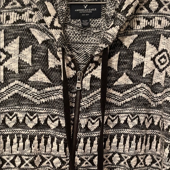 American Eagle Outfitters Black & White Patterned Cardigan - Picture 4 of 6